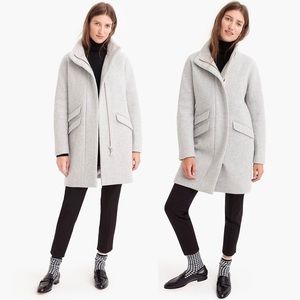 J.Crew Cocoon Coat in Italian Stadium-Cloth Wool